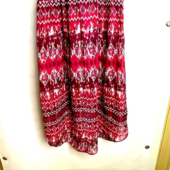 No Boundaries Burgundy Indian Print Sundress - Picture 3 of 6